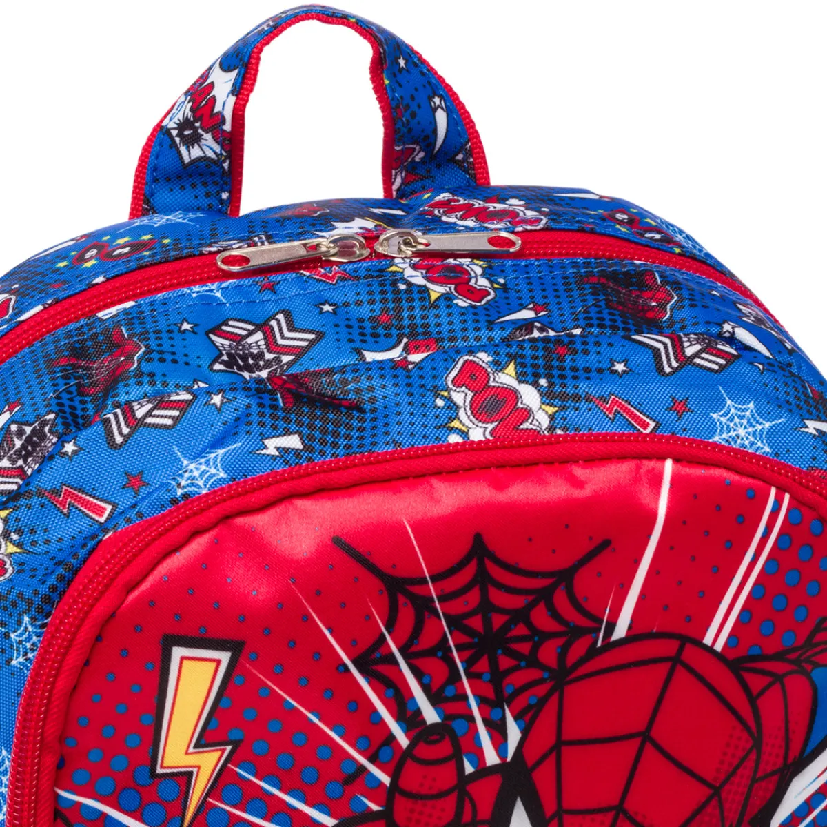 Clearance Zaino da scuola medio rosso e blu con stampa Bambino Zaini E Astucci