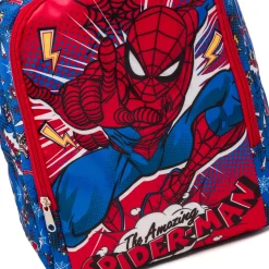 Clearance Zaino da scuola medio rosso e blu con stampa Bambino Zaini E Astucci