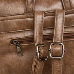 New Zaino Marrone da Donna con Patta e Chiusura a Fibbia Donna Zaini Donna