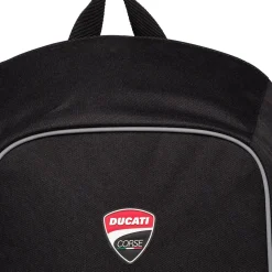 Discount Zaino nero con badge Corse Zaini Sportivi