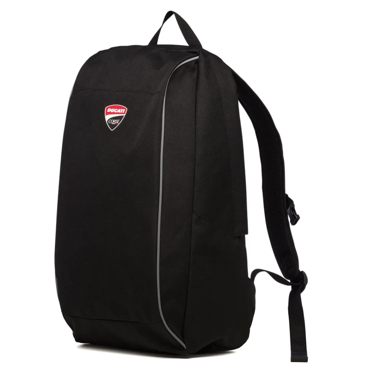 Zaino nero con badge Corse Zaini Sportivi