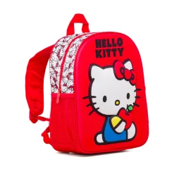 Zaino piccolo da scuola rosso con dettaglio Bambino Zaini E Astucci