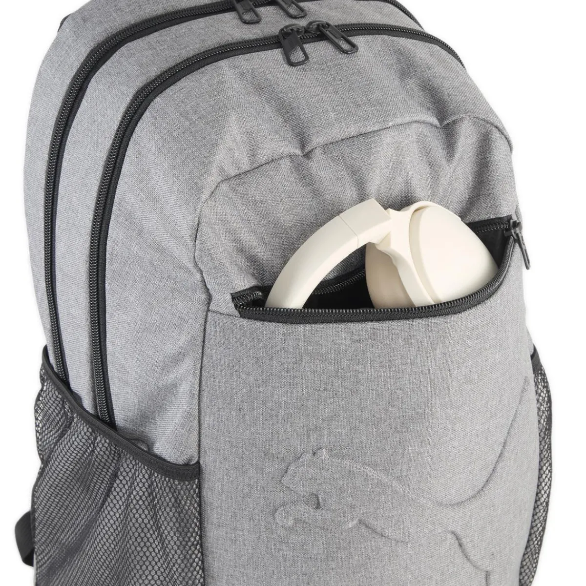 Hot Zaino Sportivo Grigio da Uomo con logo in rilievo Buzz Heather Zaini Sportivi