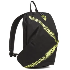 Outlet Zaino sportivo nero con dettagli giallo fluo e logo Corse Bambino Zaini Sportivi|Zaini E Astucci