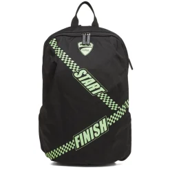 Online Zaino sportivo nero con dettagli verde fluo e logo Corse Bambino Zaini Sportivi|Zaini E Astucci