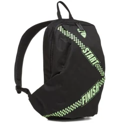 Online Zaino sportivo nero con dettagli verde fluo e logo Corse Bambino Zaini Sportivi|Zaini E Astucci