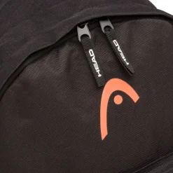 Sale Zaino sportivo nero Unisex con tasche e logo arancione Bambino Zaini Sportivi|Zaini E Astucci