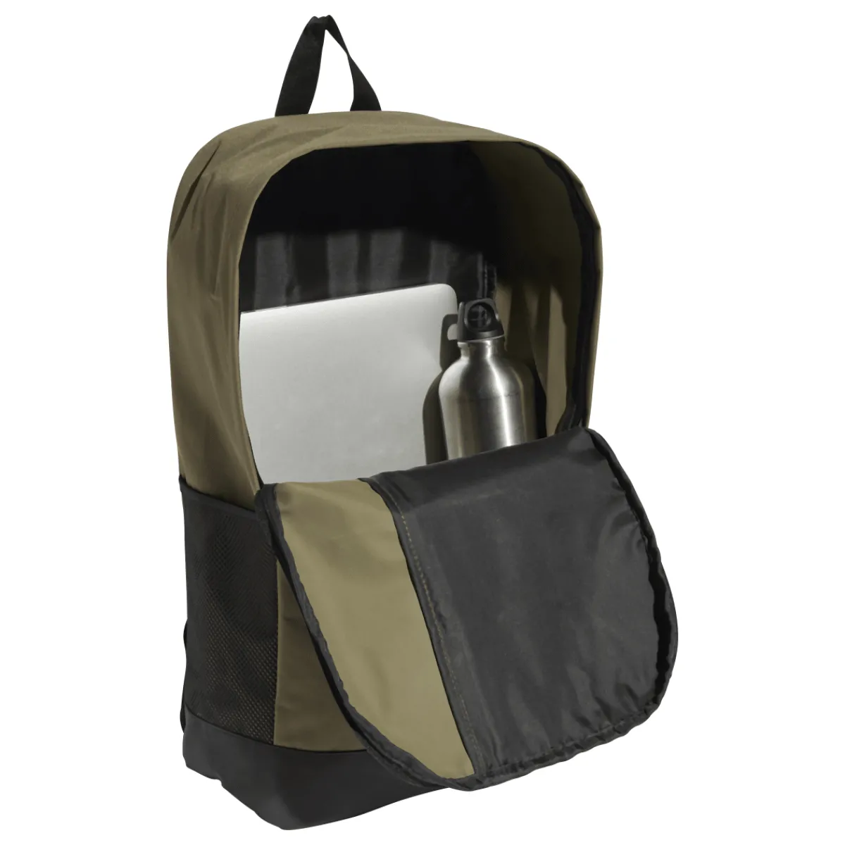 Sale Zaino sportivo verde con tasca e logo frontale Bambino Zaini Sportivi|Zaini E Astucci