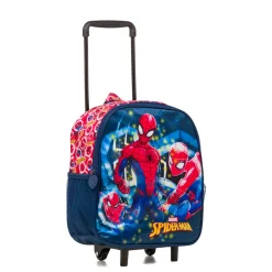 Sale Zaino trolley da scuola blu e rosso con stampa Bambino Zaini E Astucci