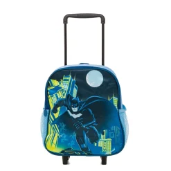 Zaino trolley da scuola nero blu e giallo con stampa Bambino Zaini E Astucci